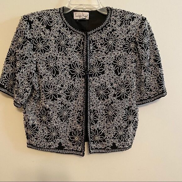 Lawrence Kagar Embroidered Beaded Vintage Jacket Top Sz L - Picture 3 of 4